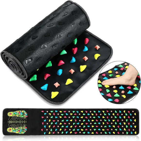 NNEOBA Acupressure Foot Massage Pad Reflexology Health Walk Mat Black