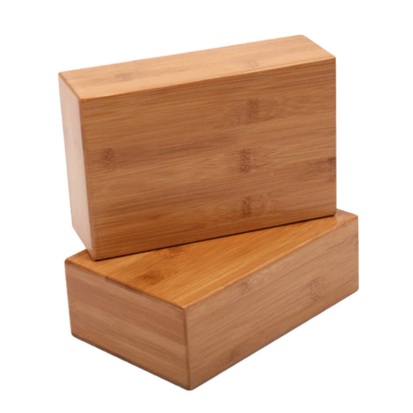 NNETM Bamboo Yoga Block for Flexibility & Meditation (Brown)