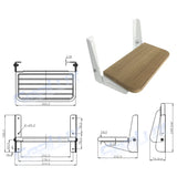 NNEOBA Fold-Up Footrest with Teak and Aluminum Hardware