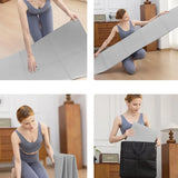 NNETM Foldable TPE Yoga Mat with Travel Bag