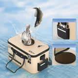 NNEOBA Folding Live Fish Bucket with Portable EVA Water Tank