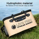 NNEOBA Folding Live Fish Bucket with Portable EVA Water Tank