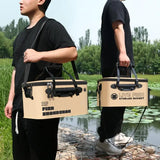 NNEOBA Folding Live Fish Bucket with Portable EVA Water Tank