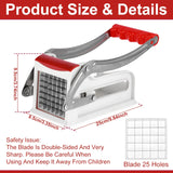 NNEOBA French Fry Cutter – Manual Potato Chipper with 25/49-Hole Blades