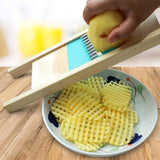 NNEOBA Stainless Steel Fries Grid Cutter – Wavy Potato Chopper
