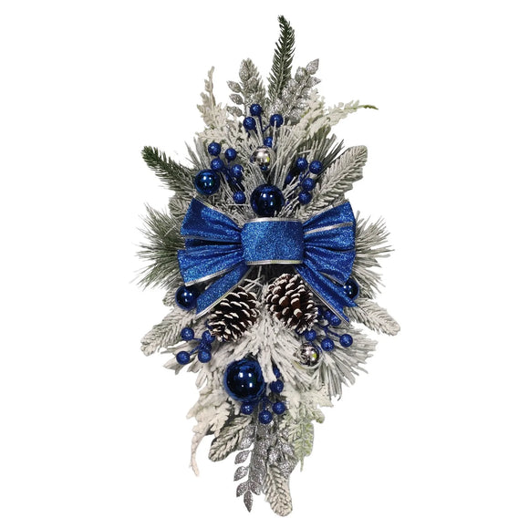 NNEOBA Christmas Wreath Rustic Double Pinecone Decor