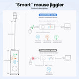 NNEOBA Fully Automatic USB Mouse Jiggler with HD Screen