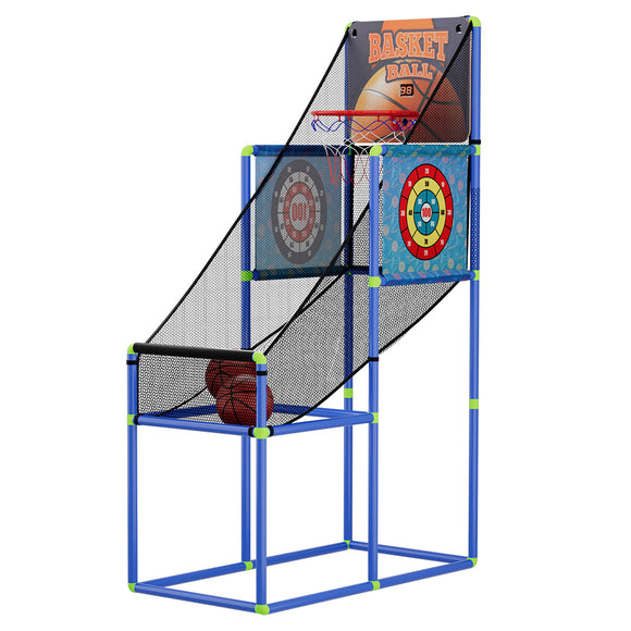 NNEDSZ Basketball Arcade Game Electronic Scorer 3 Games Adjustable Kids Blue