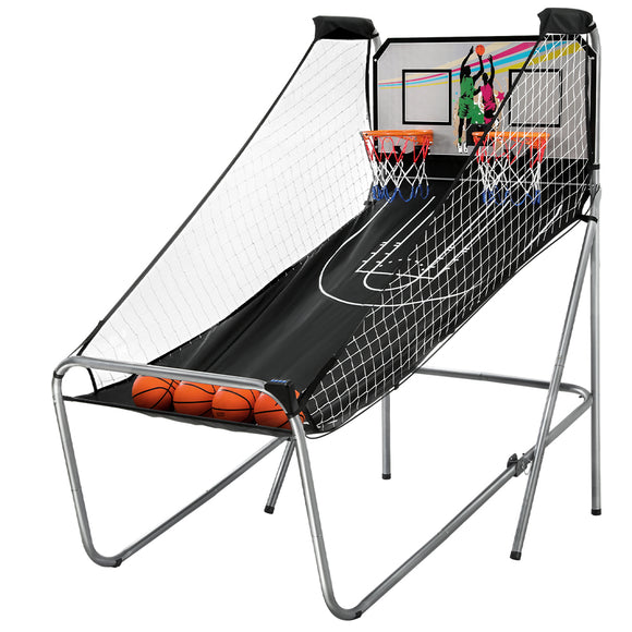 NNEDSZ Basketball Arcade Game Electronic Scorer 8 Games Double Shoot Grey