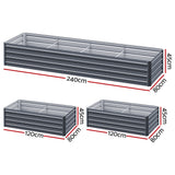 NNEDSZ Green Fingers Garden Bed 240X80X45cm Planter Box Raised Container Galvanised Herb