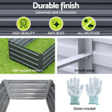 NNEDSZ Green Fingers Garden Bed 320X80X45cm Planter Box Raised Container Galvanised Herb