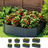 NNEDSZ Green Fingers Garden Bed 9 In 1 Modular Planter Box Raised Container Galvanised