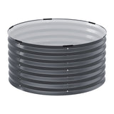 NNEDSZ Green Fingers Garden Bed 90X45cm Round Latches Planter Box Raised Galvanised Herb