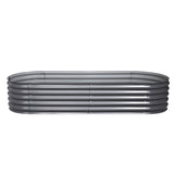 NNEDSZ 2x Green Fingers Raised Garden Bed 160X80X42cm Oval Planter Box Raised Container Galvanised