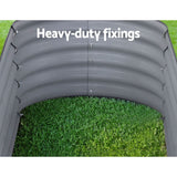 NNEDSZ 2x Green Fingers Raised Garden Bed 160X80X42cm Oval Planter Box Raised Container Galvanised