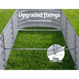 NNEDSZ 2x Green Fingers Raised Garden Bed 320X80X42cm Oval Planter Box Container Galvanised