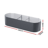 NNEDSZ Greenfingers Garden Bed 240X80X56cm Oval Planter Box