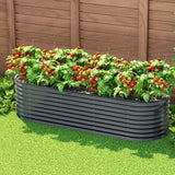 NNEDSZ Greenfingers Garden Bed 240X80X56cm Oval Planter Box