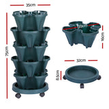 NNEDSZ Green Fingers Garden Bed 5 Tier Vertical Garden Strawberry Stackable Planters Herbs Petunias