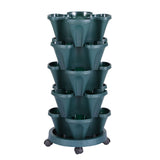 NNEDSZ Green Fingers Garden Bed 5 Tier Vertical Garden Strawberry Stackable Planters Herbs Petunias