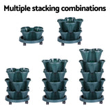 NNEDSZ Green Fingers Garden Bed 5 Tier Vertical Garden Strawberry Stackable Planters Herbs Petunias