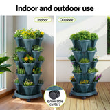 NNEDSZ Green Fingers Garden Bed 5 Tier Vertical Garden Strawberry Stackable Planters Herbs Petunias