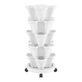 NNEDSZ Green Fingers Garden Bed 5 Tier Vertical Garden Strawberry Stackable Planters Herbs Petunias