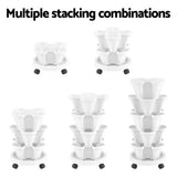 NNEDSZ Green Fingers Garden Bed 5 Tier Vertical Garden Strawberry Stackable Planters Herbs Petunias