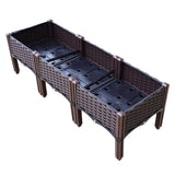 NNEDSZ Green Fingers Garden Bed 120x40x36cm PP Planter Box Raised Container Growing Herb