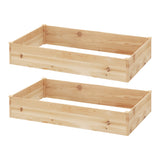 NNEDSZ Green Fingers Garden Bed 150x90x30cm Wooden Planter Box Raised Container Growing