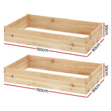 NNEDSZ Green Fingers Garden Bed 150x90x30cm Wooden Planter Box Raised Container Growing