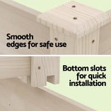 NNEDSZ Green Fingers 3-Tier Wooden Raised Garden Bed Elevated Ground Vegetable Planter Box