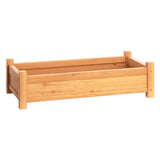 NNEDSZ Green Fingers Garden Bed 65x33x16cm Wooden Planter Box Raised Container Growing