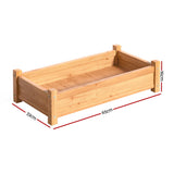 NNEDSZ Green Fingers Garden Bed 65x33x16cm Wooden Planter Box Raised Container Growing