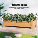 NNEDSZ Green Fingers Garden Bed 65x33x16cm Wooden Planter Box Raised Container Growing