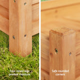 NNEDSZ Green Fingers Garden Bed 65x33x16cm Wooden Planter Box Raised Container Growing
