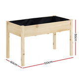 NNEDSZ Green Fingers Garden Bed Elevated 120x60x80cm Wooden Planter Box Raised Container