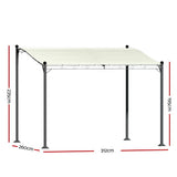 NNEDSZ Gazebo Marquee 3m Outdoor Event Wedding Tent Camping Party Shade Iron Art Canopy Beige