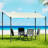 NNEDSZ Gazebo Marquee 3m Outdoor Event Wedding Tent Camping Party Shade Iron Art Canopy Beige