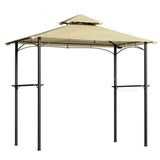 NNEDSZ Gazebo Outdoor Patio Marquee BBQ Grill Shelter Garden Shade Hooks Beige