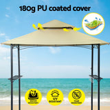 NNEDSZ Gazebo Outdoor Patio Marquee BBQ Grill Shelter Garden Shade Hooks Beige