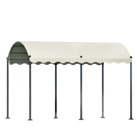 NNEDSZ Gazebo Marquee 4x3m Outdoor Event Wedding Tent Camping Party Shade Iron Art Canopy Beige