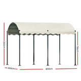 NNEDSZ Gazebo Marquee 4x3m Outdoor Event Wedding Tent Camping Party Shade Iron Art Canopy Beige