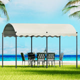 NNEDSZ Gazebo Marquee 4x3m Outdoor Event Wedding Tent Camping Party Shade Iron Art Canopy Beige
