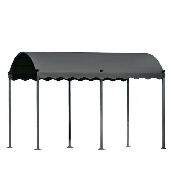 NNEDSZ Gazebo Marquee 4x3m Outdoor Event Wedding Tent Camping Party Shade Iron Art Canopy Grey