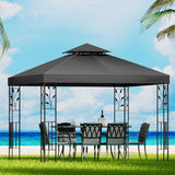 NNEDSZ Gazebo 3x3m Marquee Outdoor Wedding Party Event Tent Home Iron Art Shade Grey