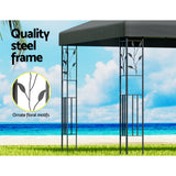 NNEDSZ Gazebo 3x3m Marquee Outdoor Wedding Party Event Tent Home Iron Art Shade Grey