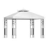 NNEDSZ Gazebo 3x3m Marquee Outdoor Wedding Party Event Tent Home Iron Art Shade White