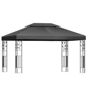 NNEDSZ Gazebo 4x3m Marquee Outdoor Wedding Party Event Tent Home Iron Art Shade Grey
