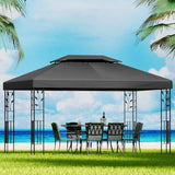 NNEDSZ Gazebo 4x3m Marquee Outdoor Wedding Party Event Tent Home Iron Art Shade Grey